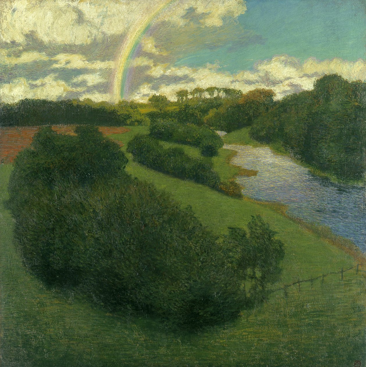 Paesaggio con Arcobaleno ad Alster da Karl Wilhelm Arthur Illies