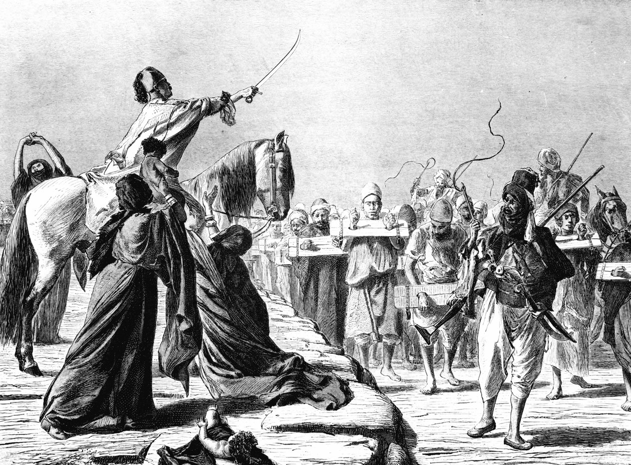 Scena di reclutamento sotto Mohammed-Ali, 1881 da Karl Wilhelm Gentz