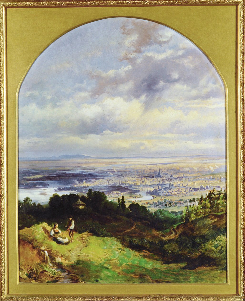 Blick auf Wien - Vienna intorno al 1860 ... (dipinto su tela) da Karl the Elder Schweninger