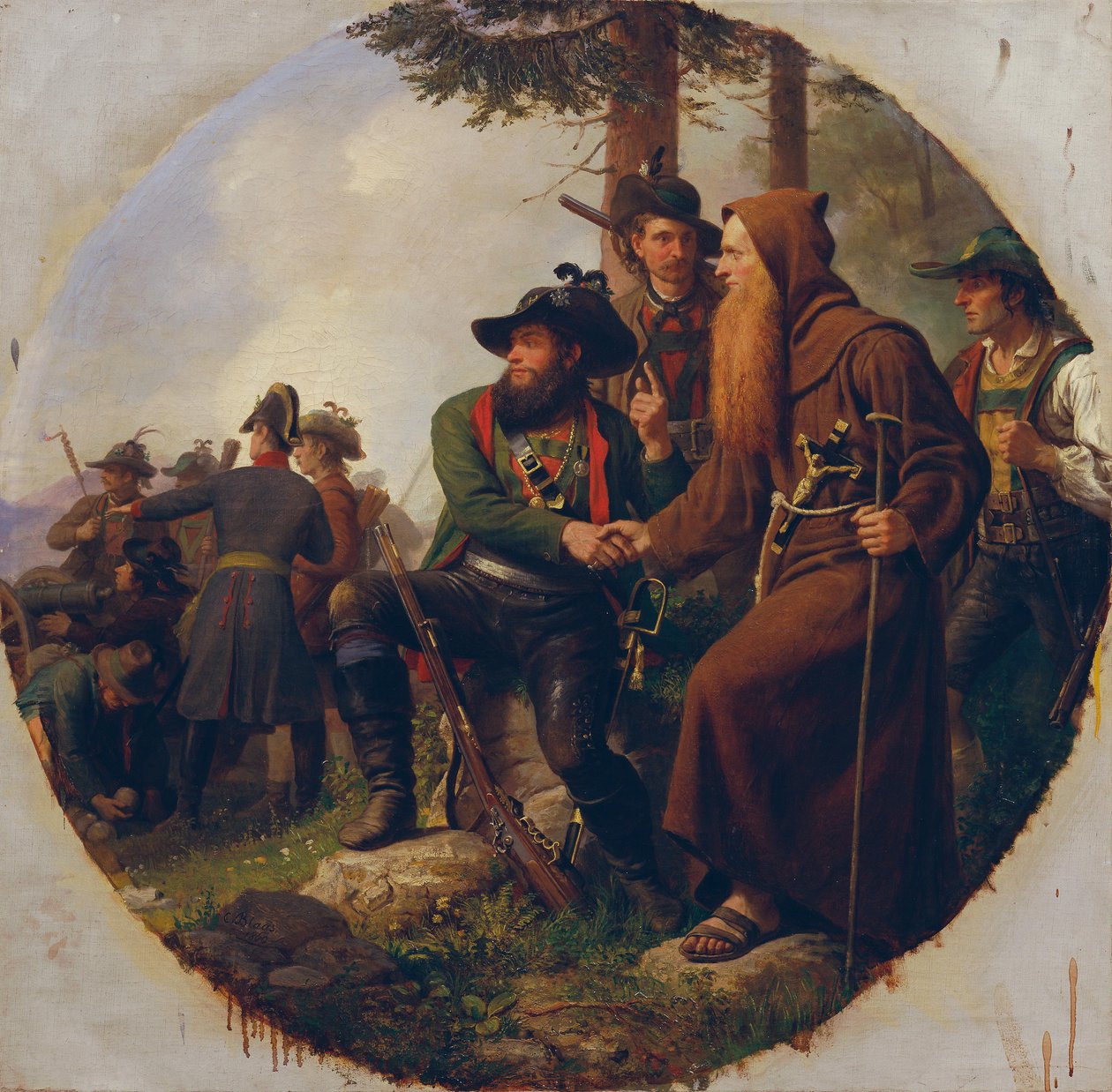 La battaglia sul Monte Isel nel 1809 da Karl von Blaas