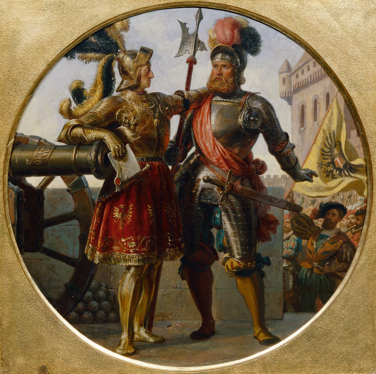 Imperatore Massimiliano I e Giorgio di Frundsberg da Karl von Blaas