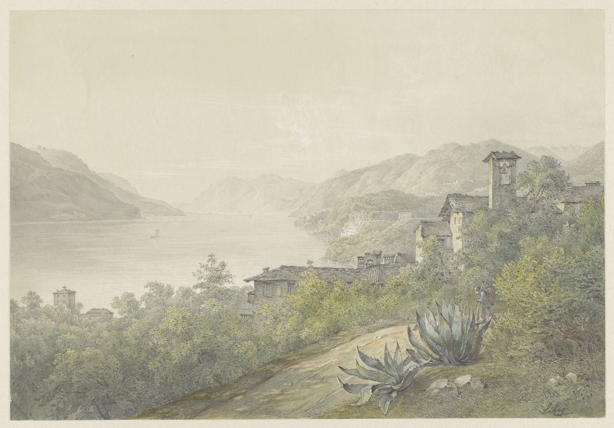 Vista dal parco di Bellagio, sul Lago di Como da Karoly Lajos Libay