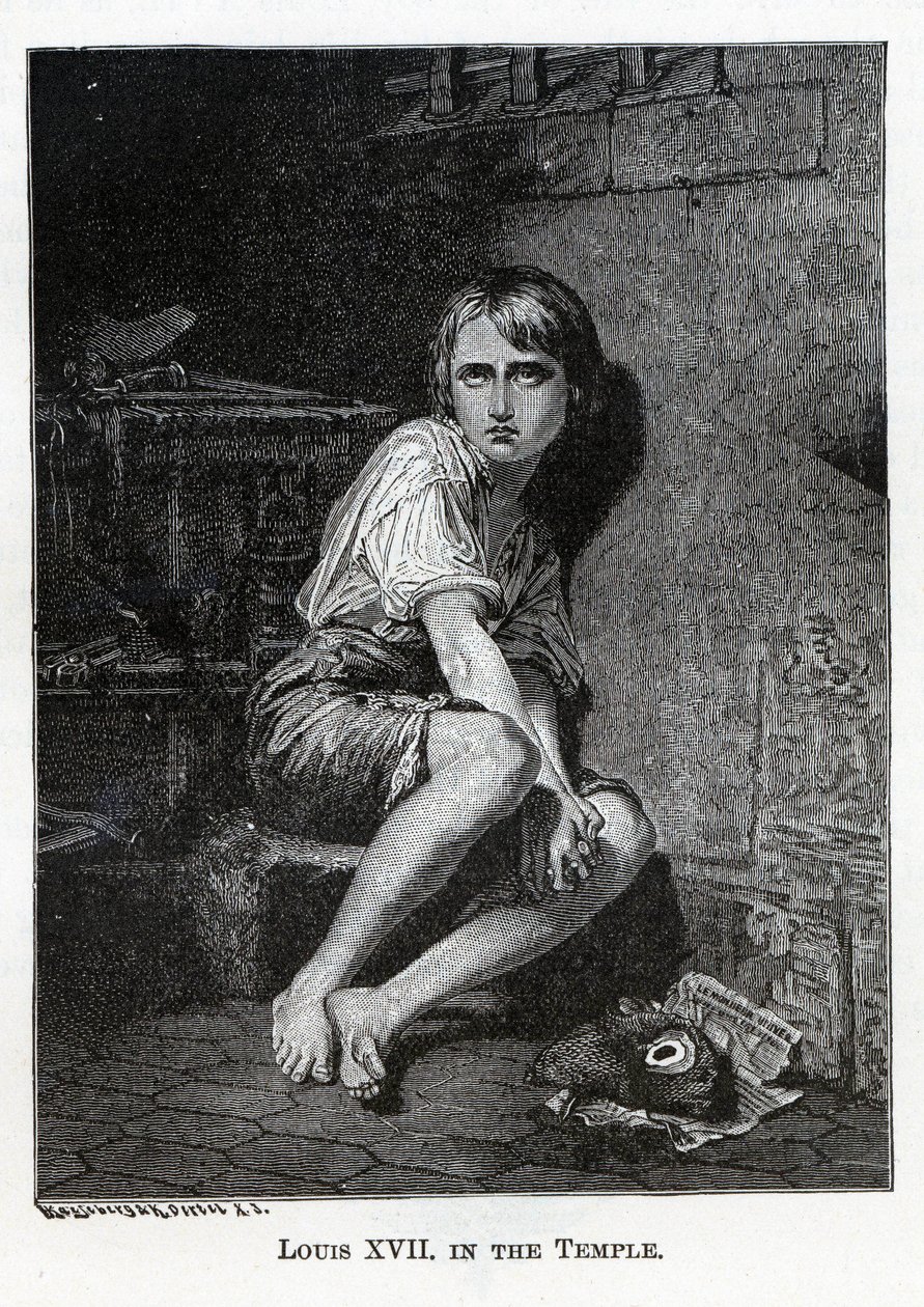 Luigi XVII nel Tempio, 1882 da Kaspar Oertel