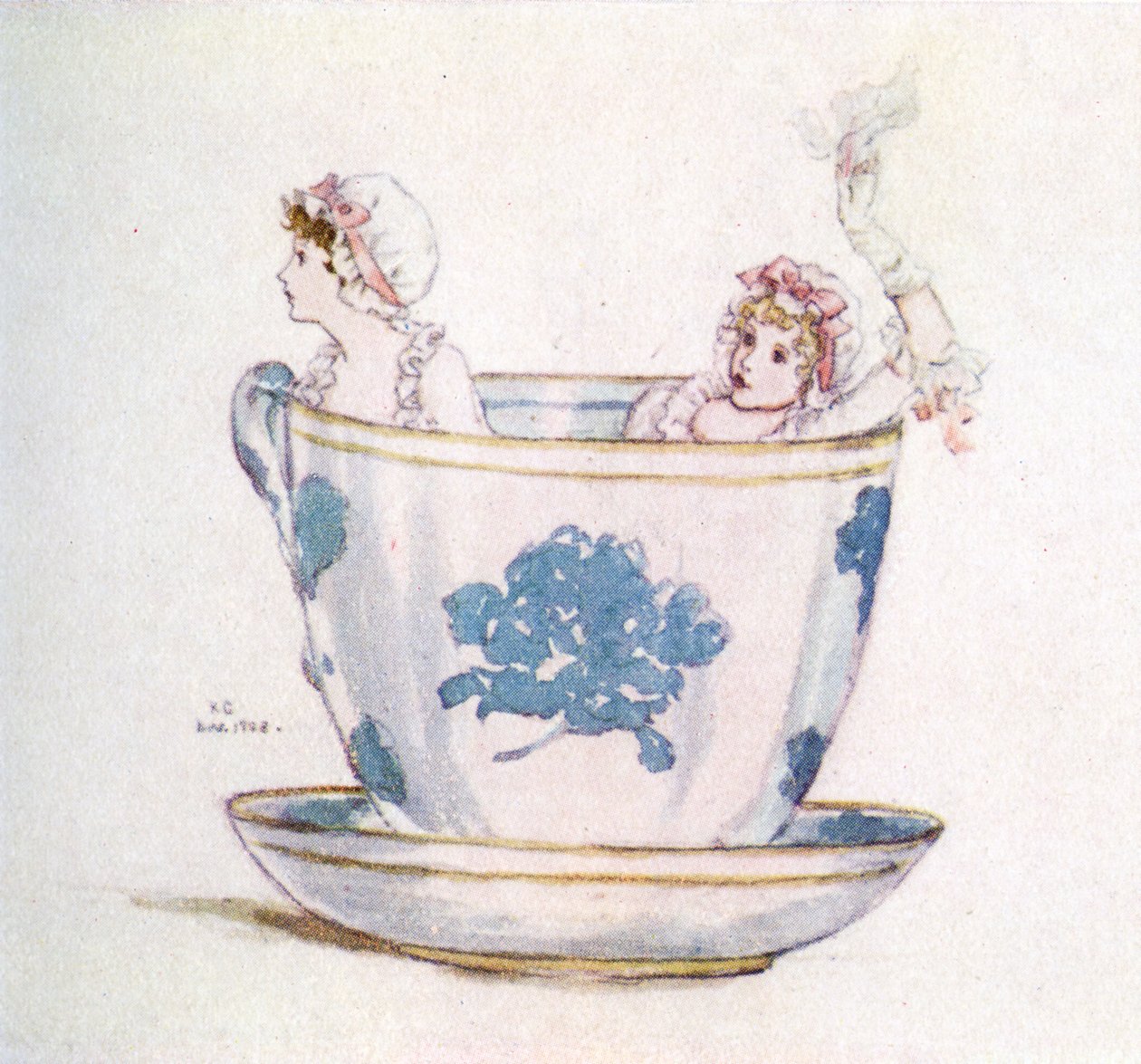 Una calma in una tazza da tè di Kate Greenaway da Kate Greenaway