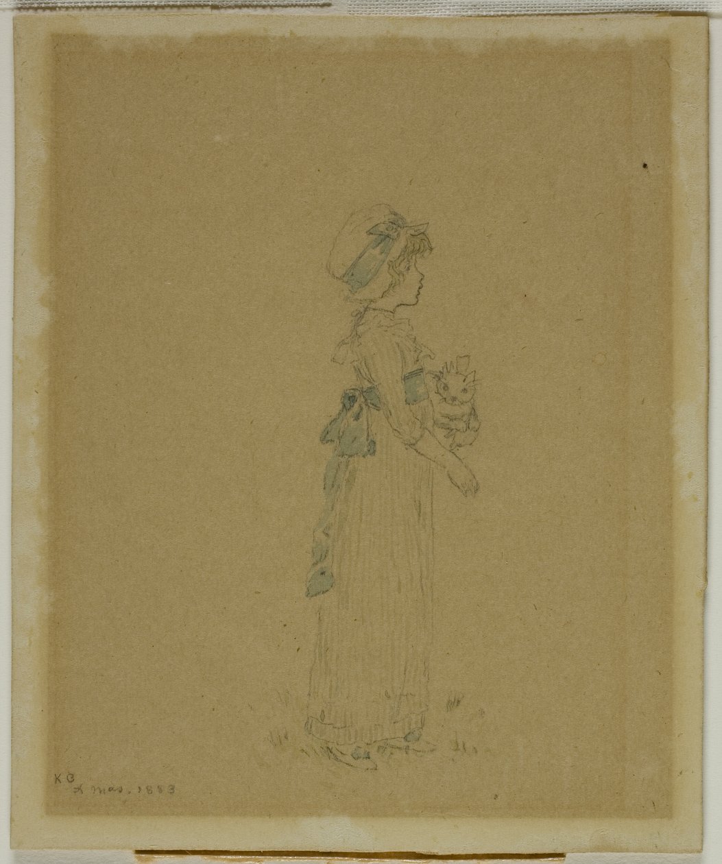 Ragazza con gatto da Kate Greenaway
