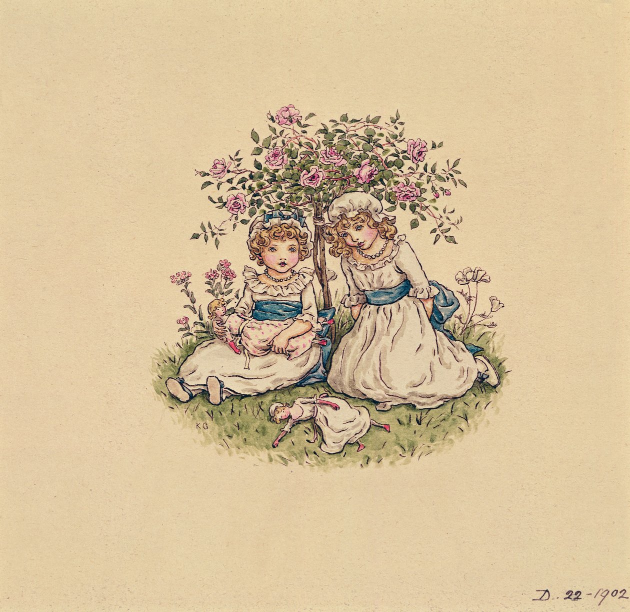 Illustrazione per il giorno di San Valentino, 1902 da Kate Greenaway