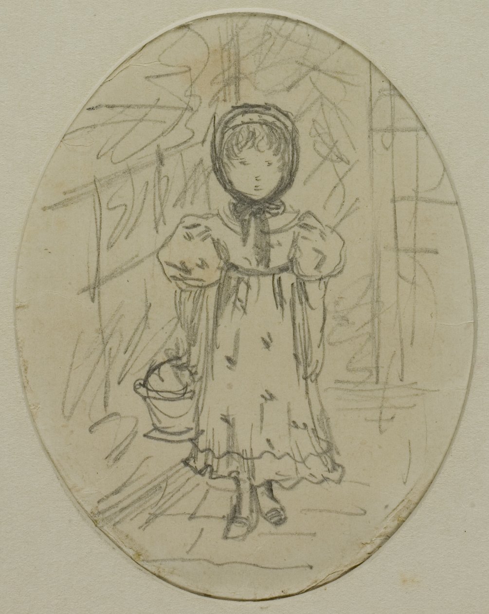 Bambina in un giardino da Kate Greenaway