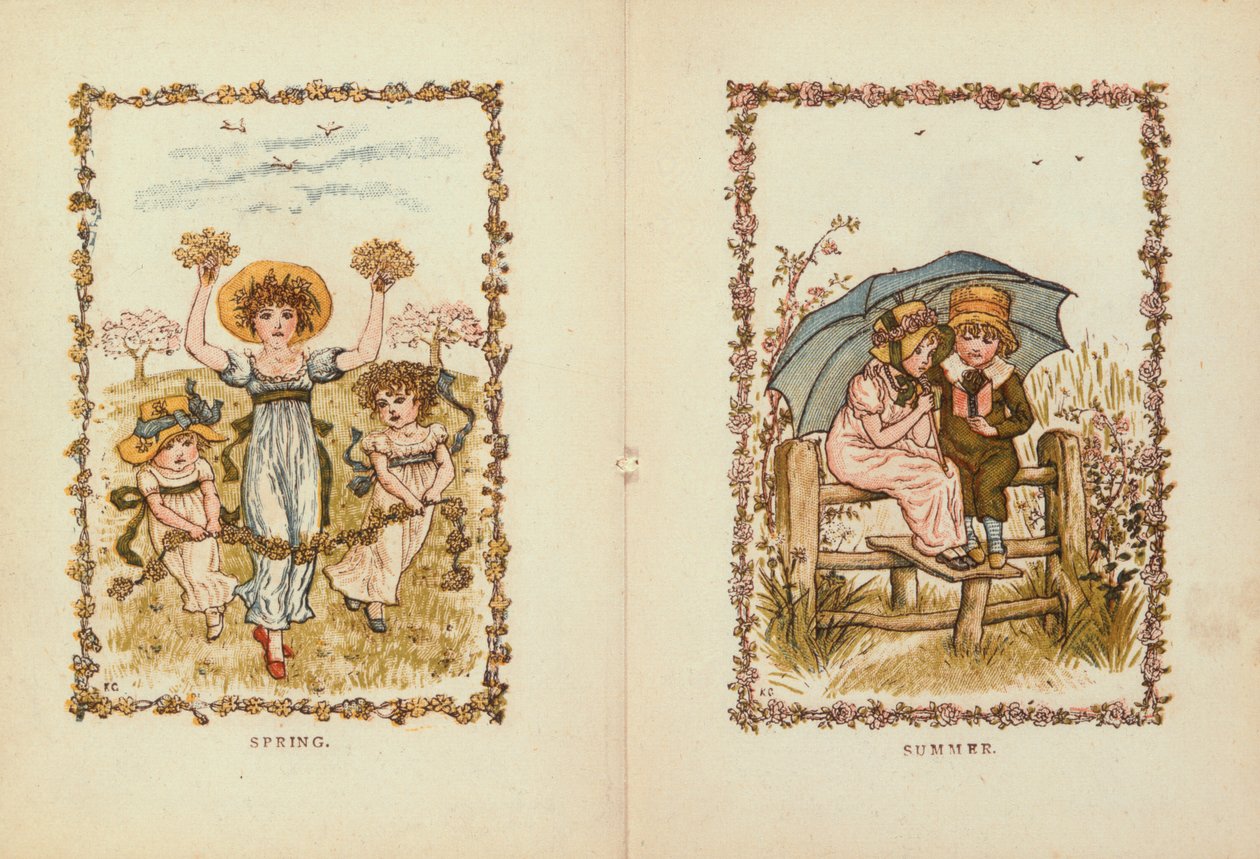 Primavera ed Estate, XIX secolo da Kate Greenaway