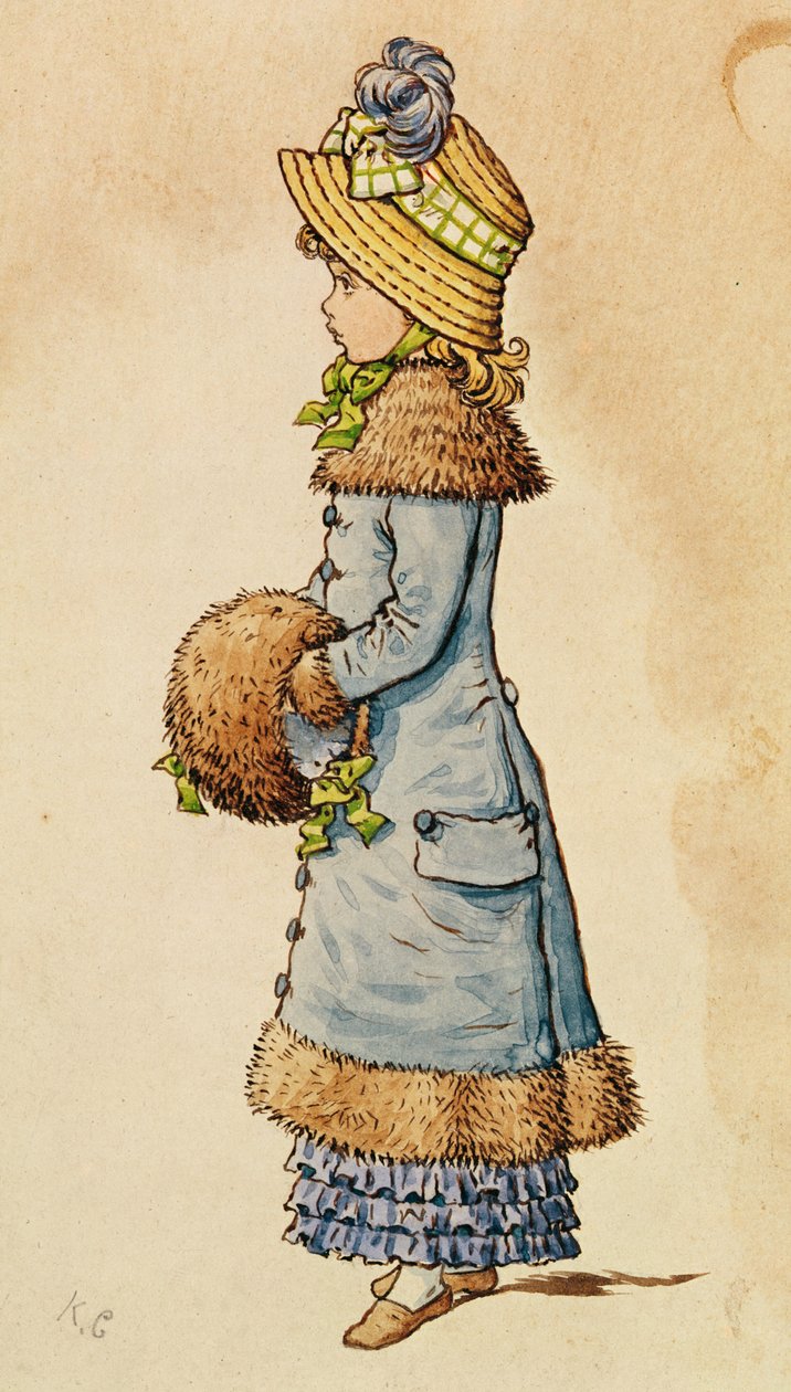 Il meglio della domenica - giovane ragazza in blu da Kate Greenaway