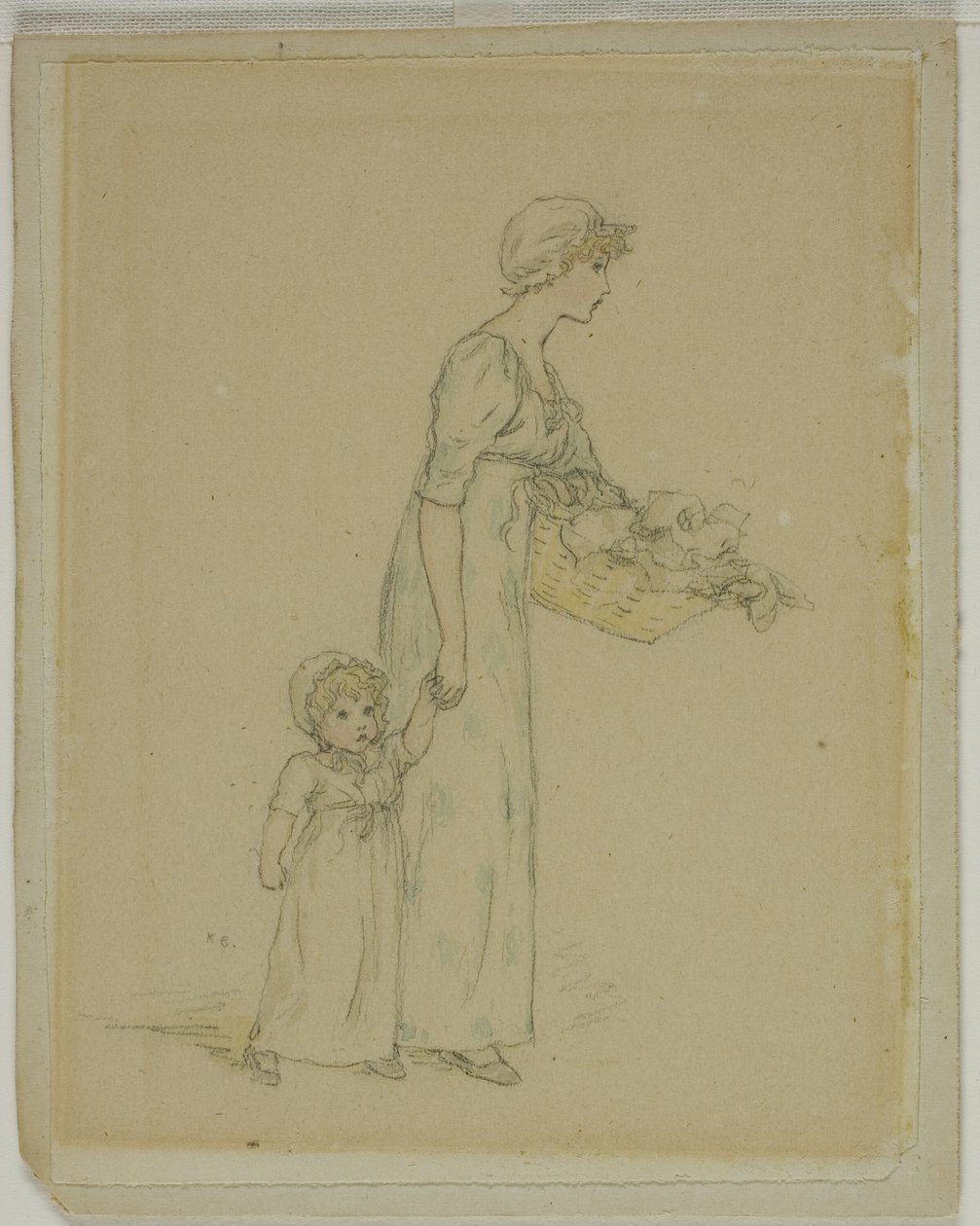 Donna con Bambino da Kate Greenaway