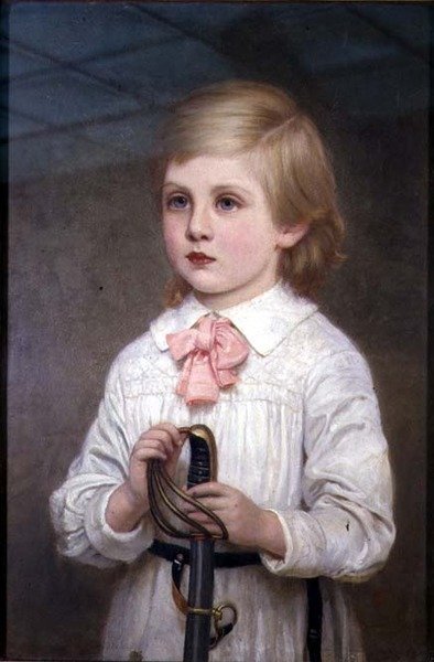 Ritratto a mezzo busto del Maggiore Sir Guy Colin Cambell, 4º Bt. da bambino da Kate Perugini
