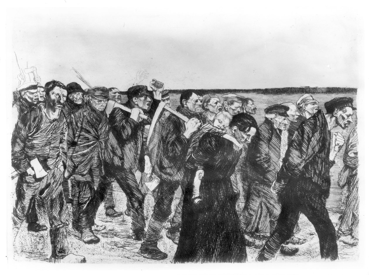 La marcia dei tessitori a Berlino, 1897 da Käthe Kollwitz
