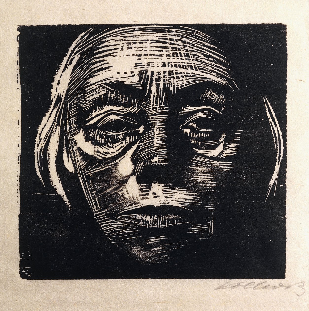 Autoritratto frontale, 1923 da Käthe Kollwitz
