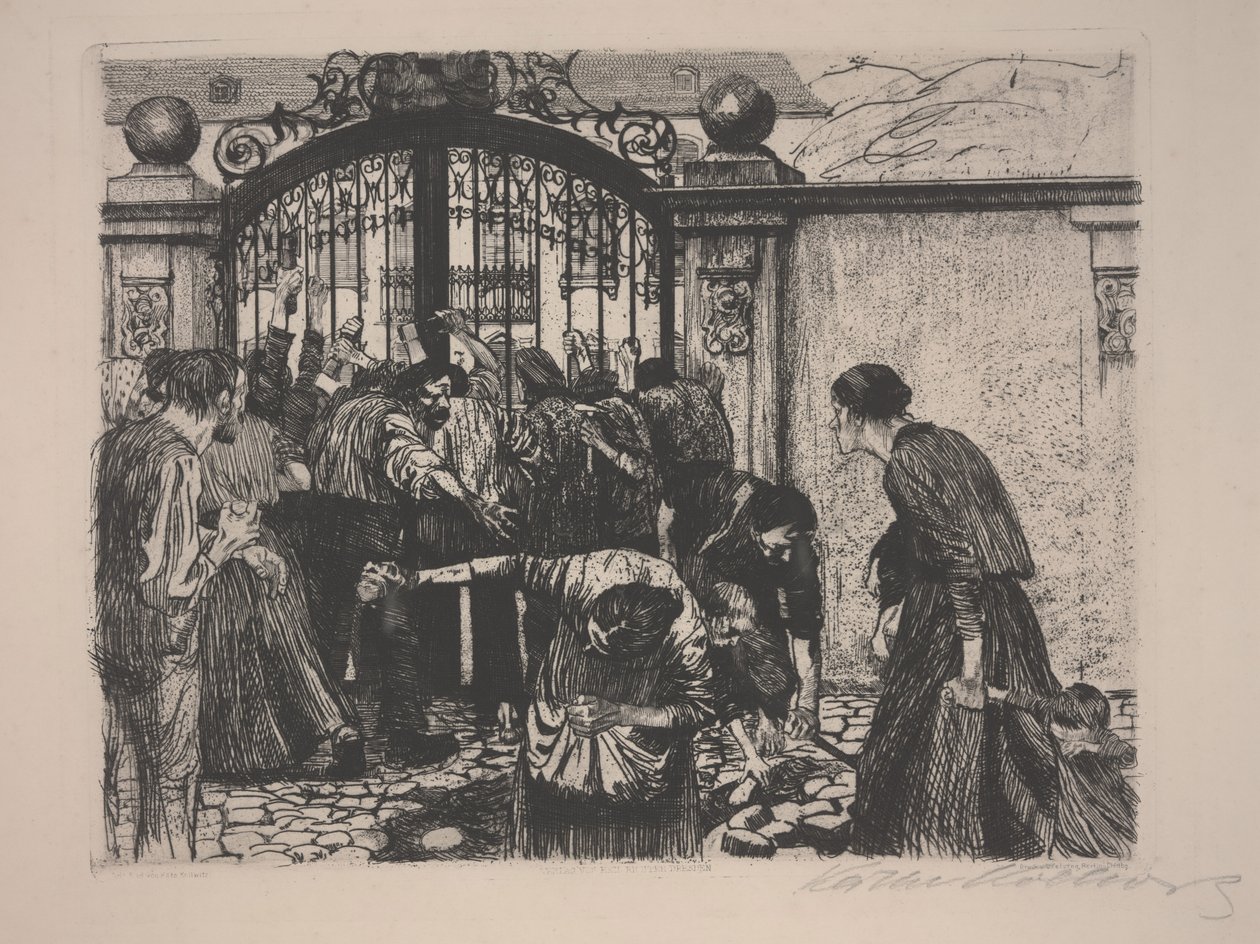 Rivolta dei tessitori, o Sturmaus Ein Weberaufstand da Käthe Kollwitz