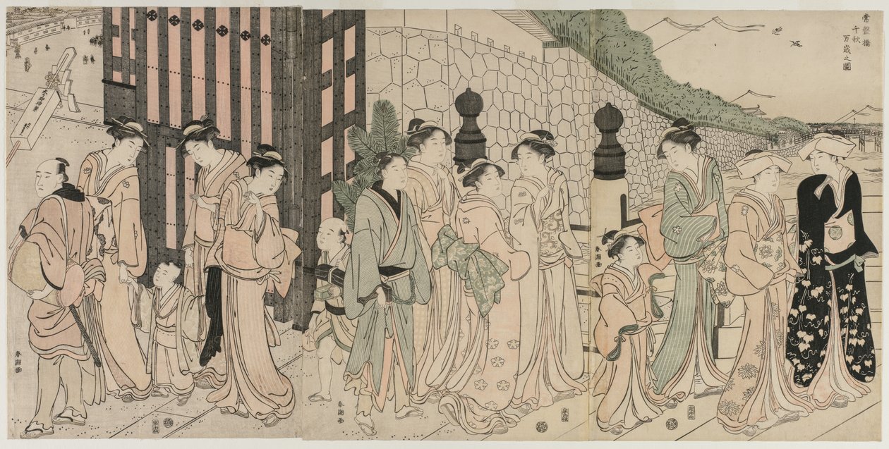 Mille autunni, diecimila anni sul ponte Tokiwa da Katsukawa Shuncho