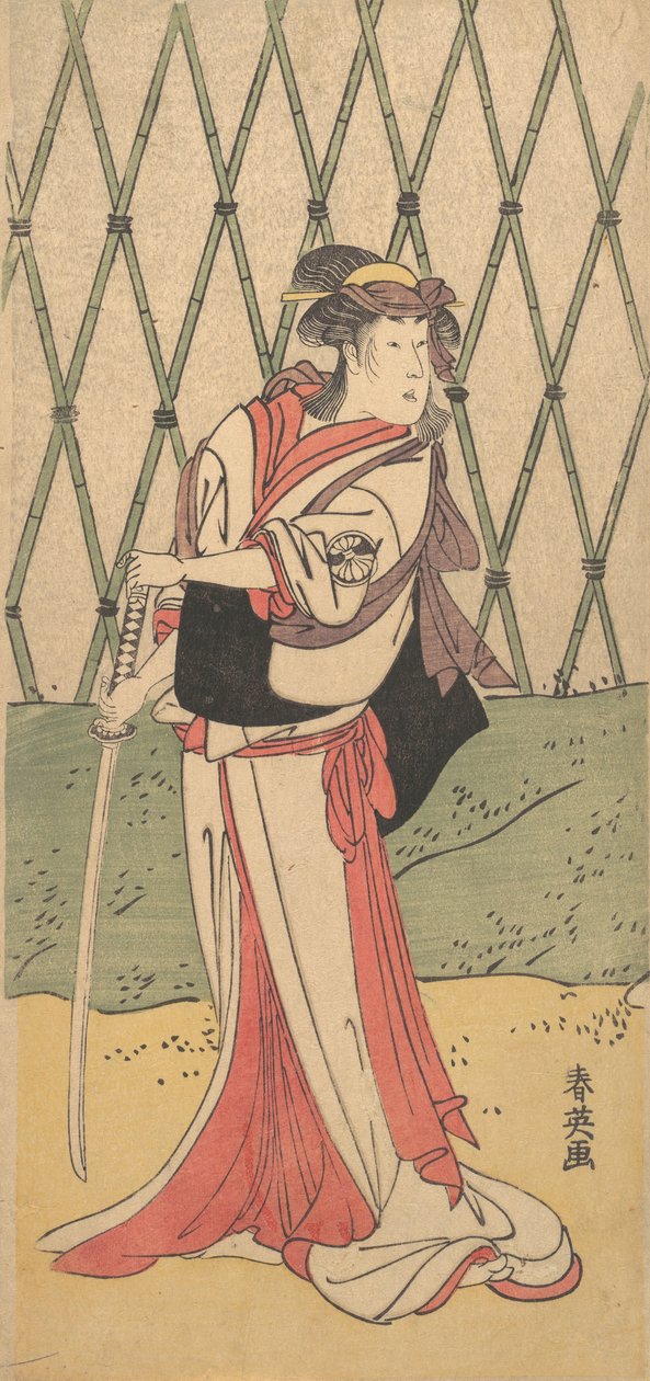 Segawa Kikunojo, in un ruolo femminile, 1762-1819 da Katsukawa Shun
