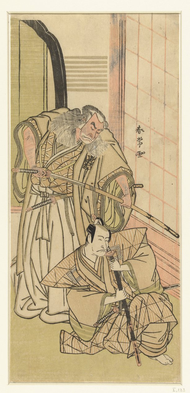 Attori Nakamura Nakazo I e Ichikawa Danjuro V come nobili da Katsukawa Shunjo