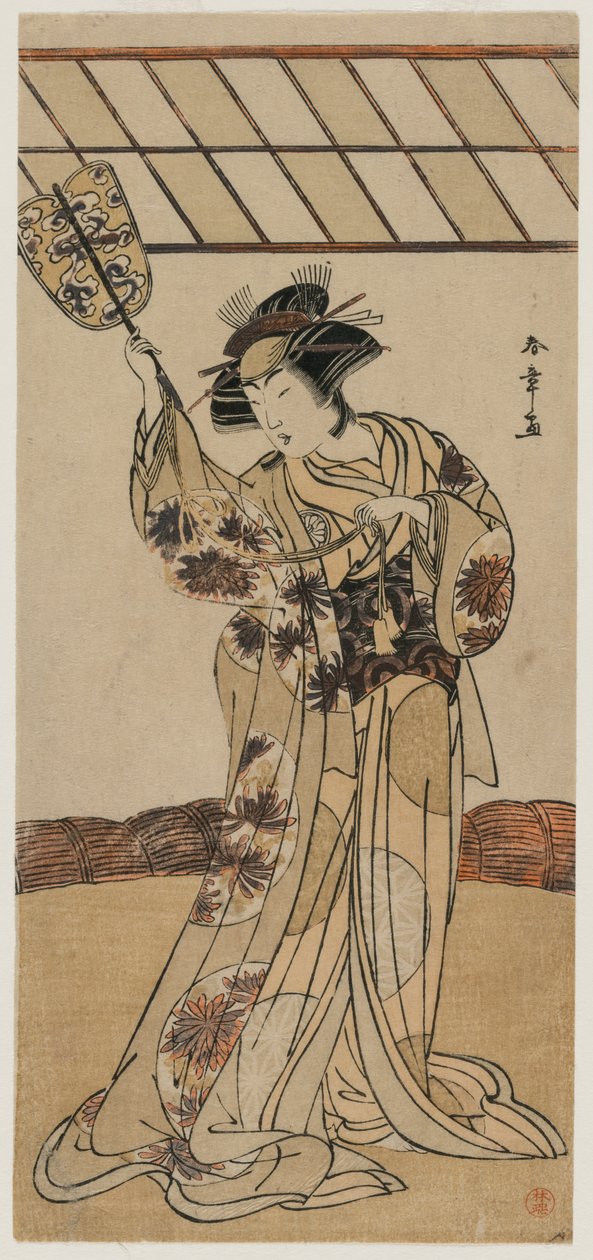 Segawa Kikunojo II come Arbitro di un Incontro di Lotta, c. fine 1770 da Katsukawa Shunsho