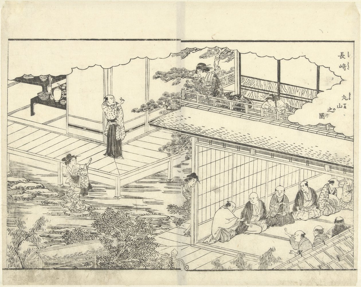 Maruyama a Nagasaki da Katsukawa Shuntei