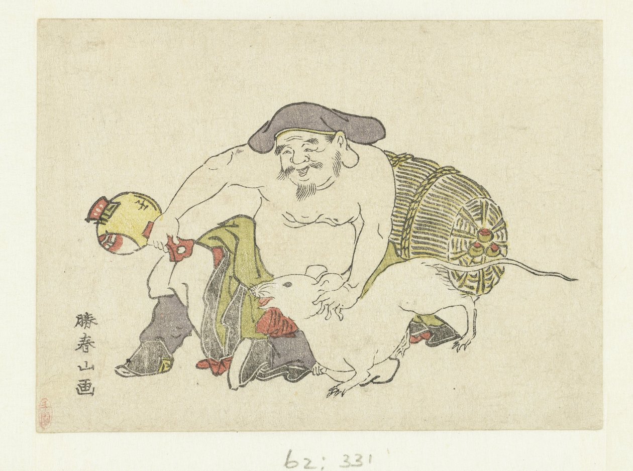 Daikoku e il suo ratto da Katsukawa Shunzan