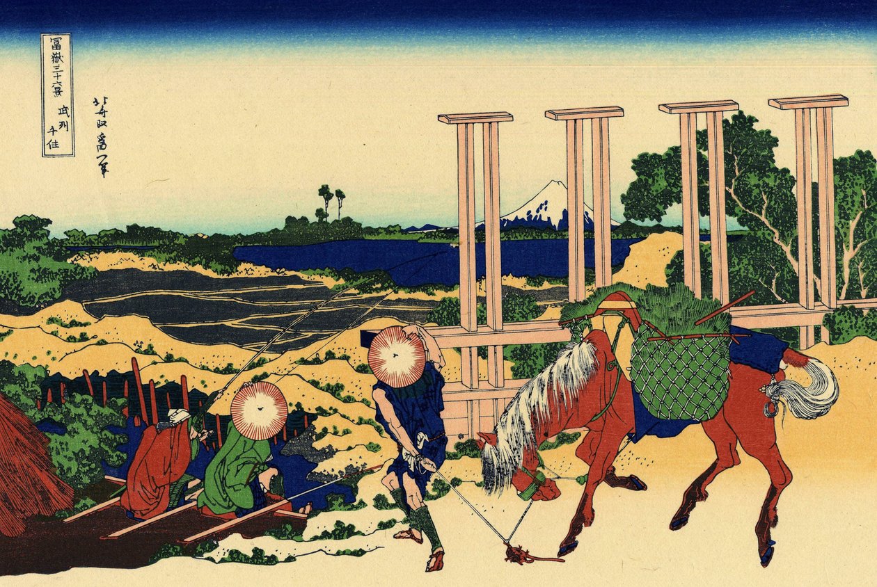 Mille abitazioni di Musashi da Katsushika Hokusai