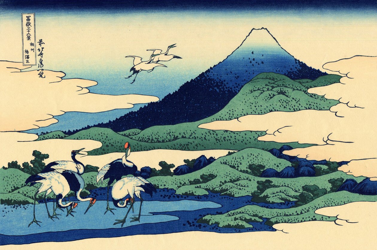 Villaggio di Umezawa a Sagami da Katsushika Hokusai