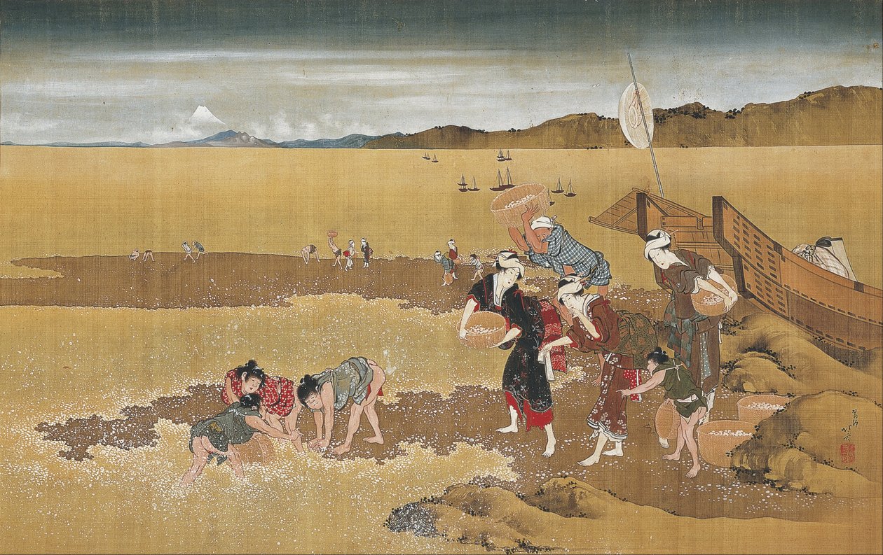 Raccolta di conchiglie da Katsushika Hokusai