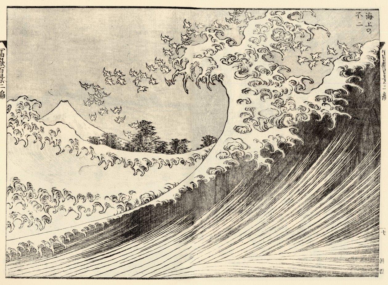 La grande onda dai 100 vedute del Fuji, 2° volume da Katsushika Hokusai