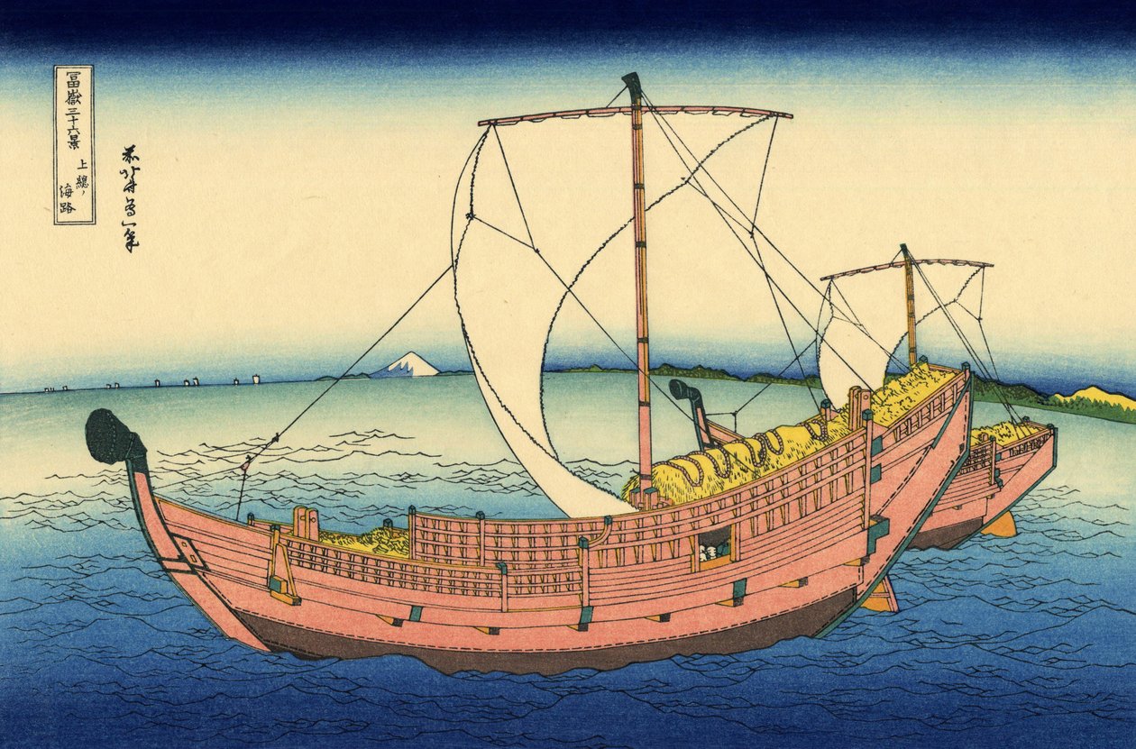 Rotta marittima della provincia di Kazusa da Katsushika Hokusai