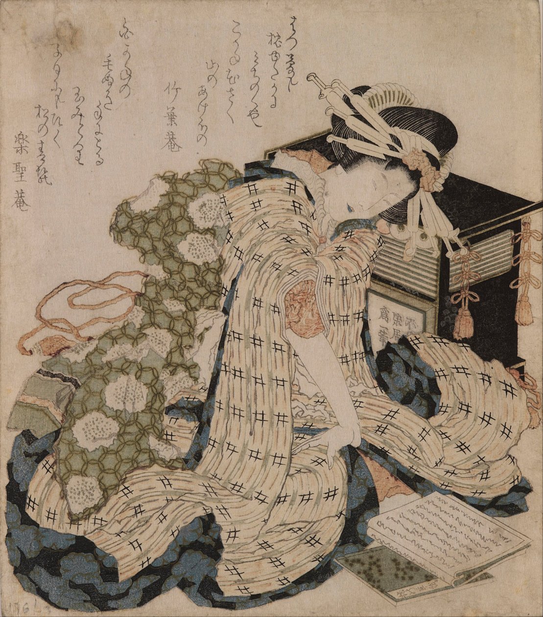 Cortigiana addormentata da Katsushika Hokusai