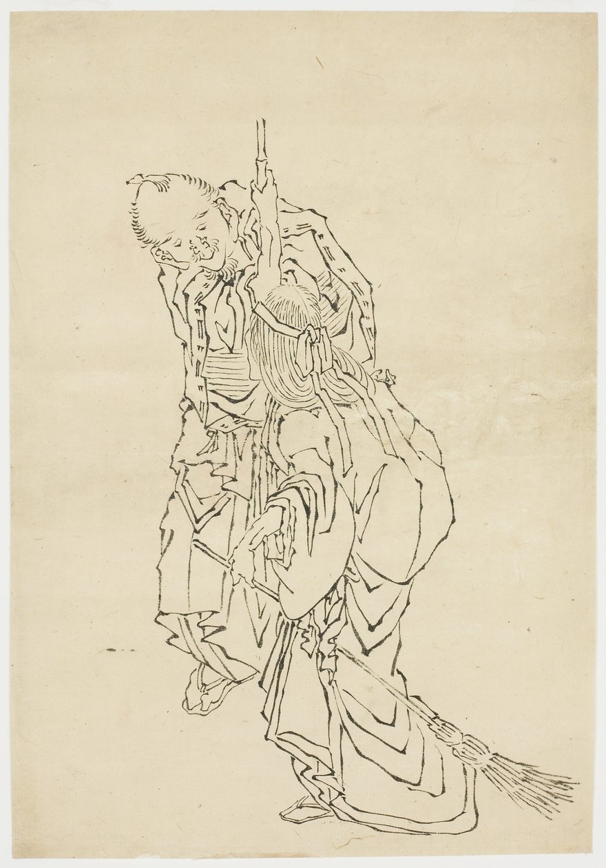 Jo e Uba; Tema di Takasago, ca.1815-1849 da Katsushika (school of) Hokusai