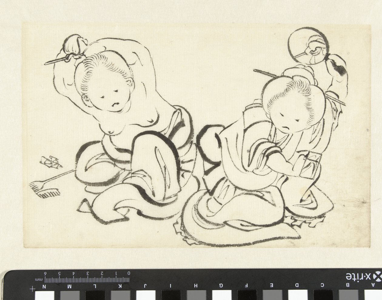 Due donne che si pettinano da attributed to Katsushika Hokusai