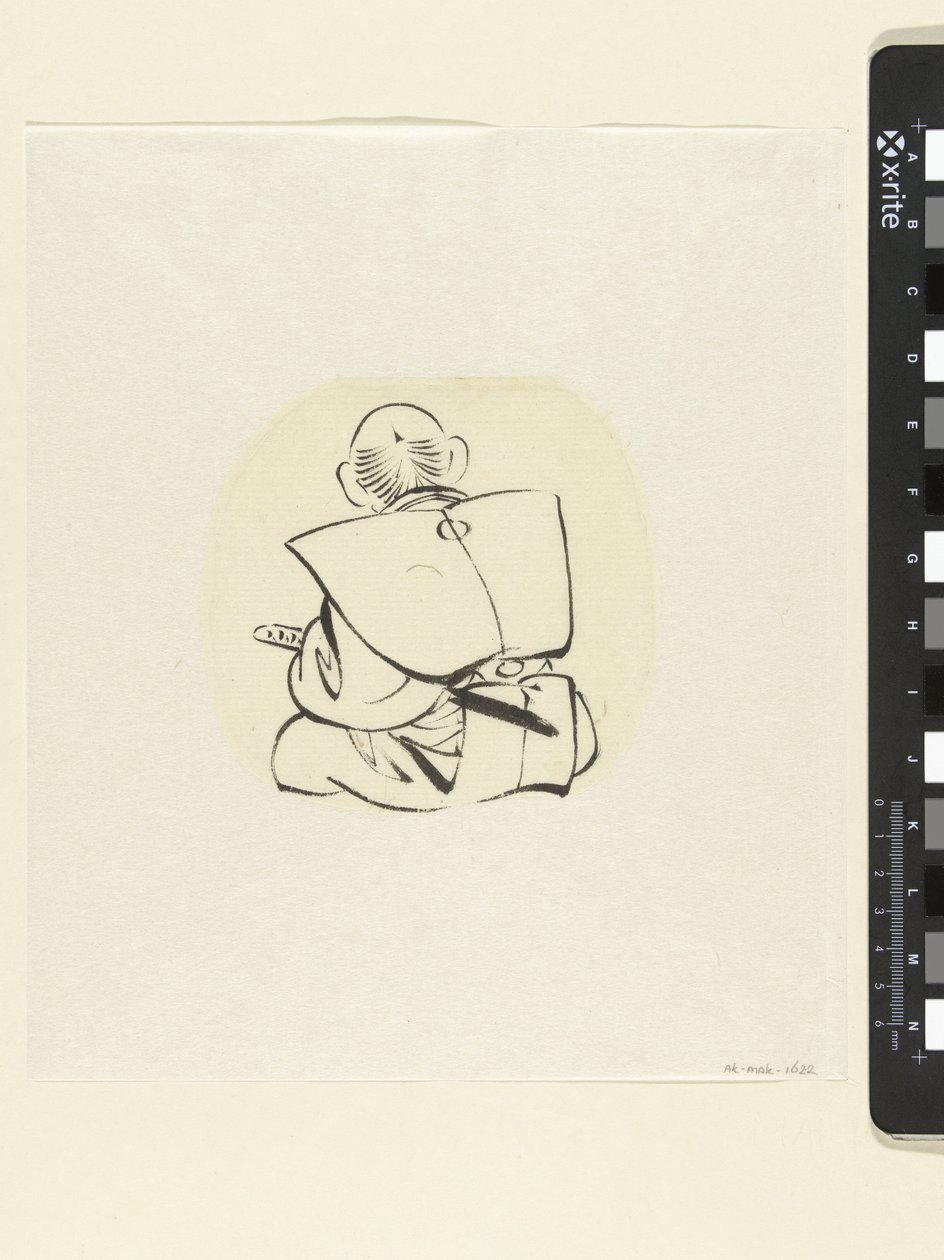 Uomo seduto, visto di spalle da attributed to Katsushika Hokusai
