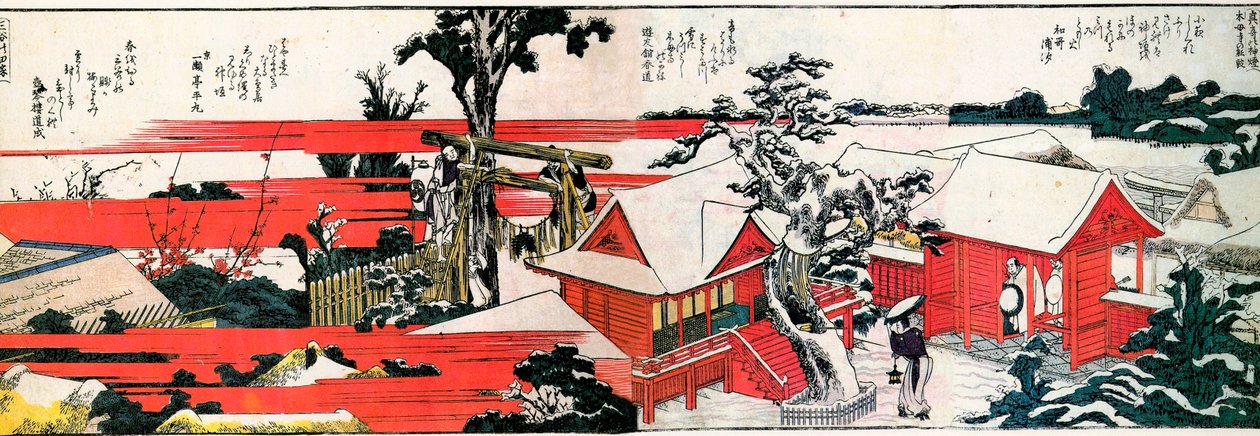 Sulla riva del fiume Sumida da Katsushika Hokusai