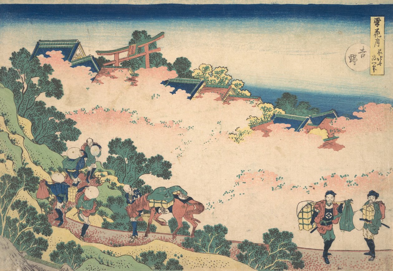 Fiori di ciliegio a Yoshino, dalla serie Neve, Luna e Fiori da Katsushika Hokusai