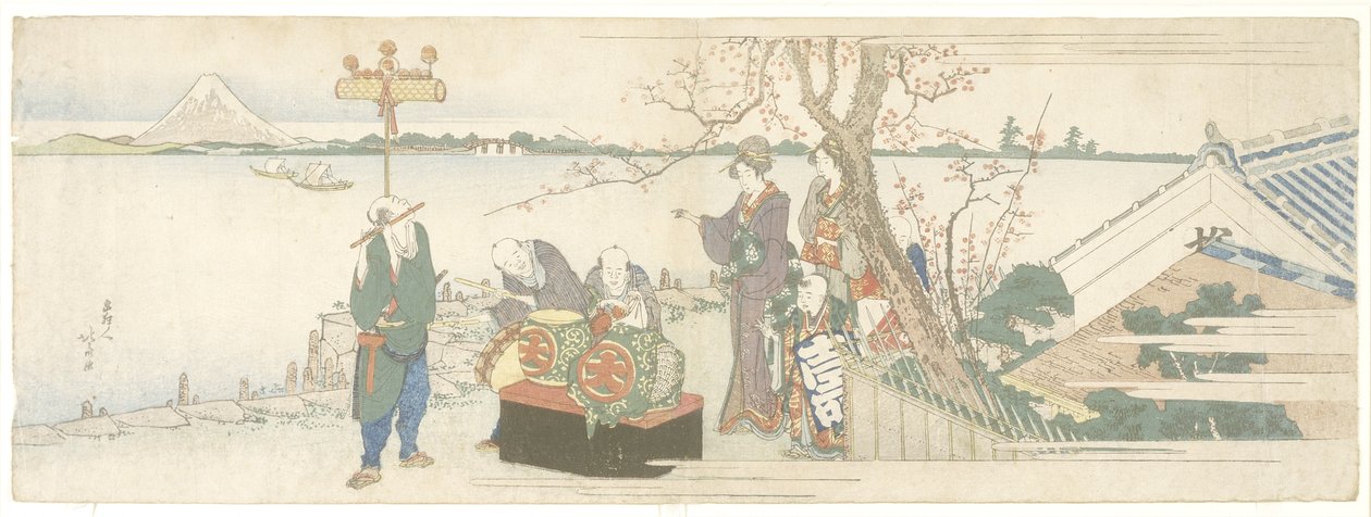 Artisti di Daikagura, 1801-1805 da Katsushika Hokusai