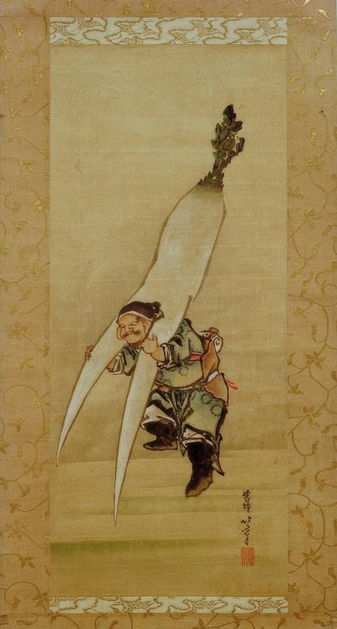 Il dio della fortuna Daikoku con il ravanello gigante da Katsushika Hokusai
