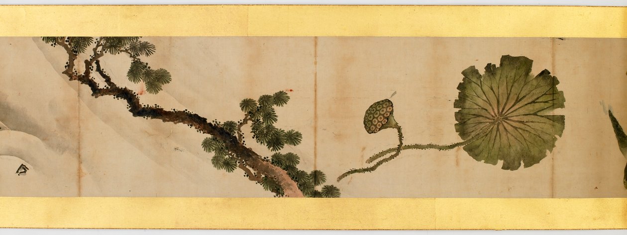 (dettaglio) di un Rotolo con Immagini Varie, Periodo Edo, 1839 da Katsushika Hokusai