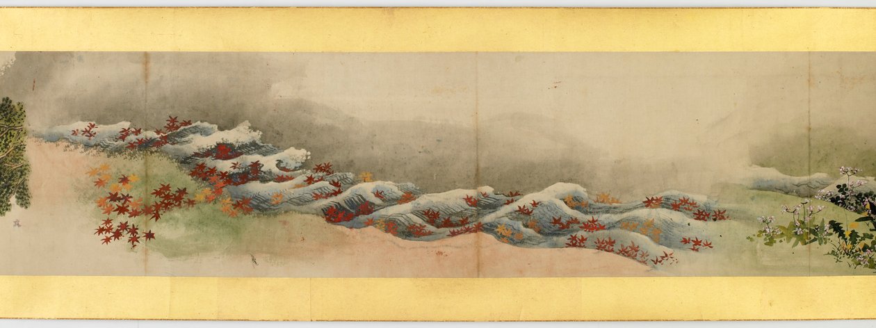 (dettaglio) di un Rotolo con Immagini Varie, Periodo Edo, 1839 da Katsushika Hokusai