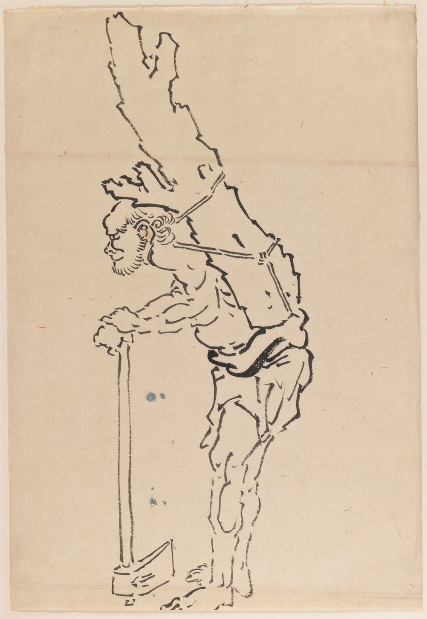 Disegno di un uomo che riposa su un