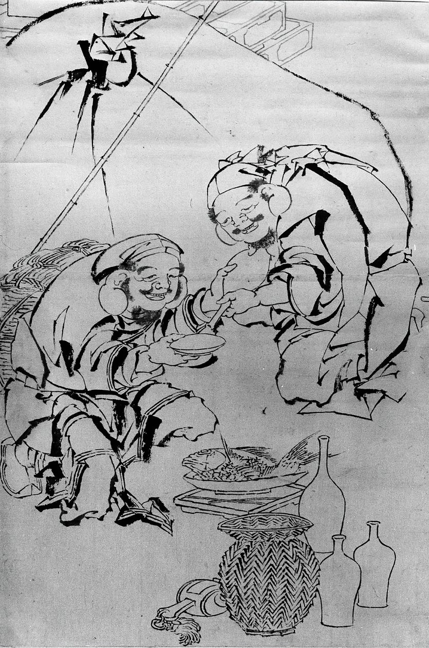 Ebisu e Daikoku celebrano il festival del nuovo anno da Katsushika Hokusai