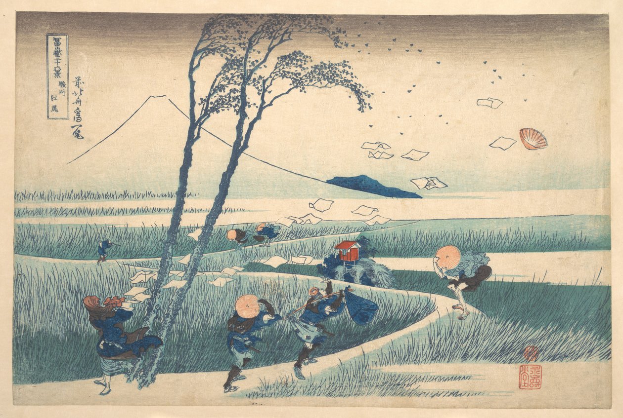Ejiri nella provincia di Suruga (Sunshū Ejiri), dalla serie “Le trentasei vedute del Monte Fuji” (Fugaku sanjūrokkei) da Katsushika Hokusai
