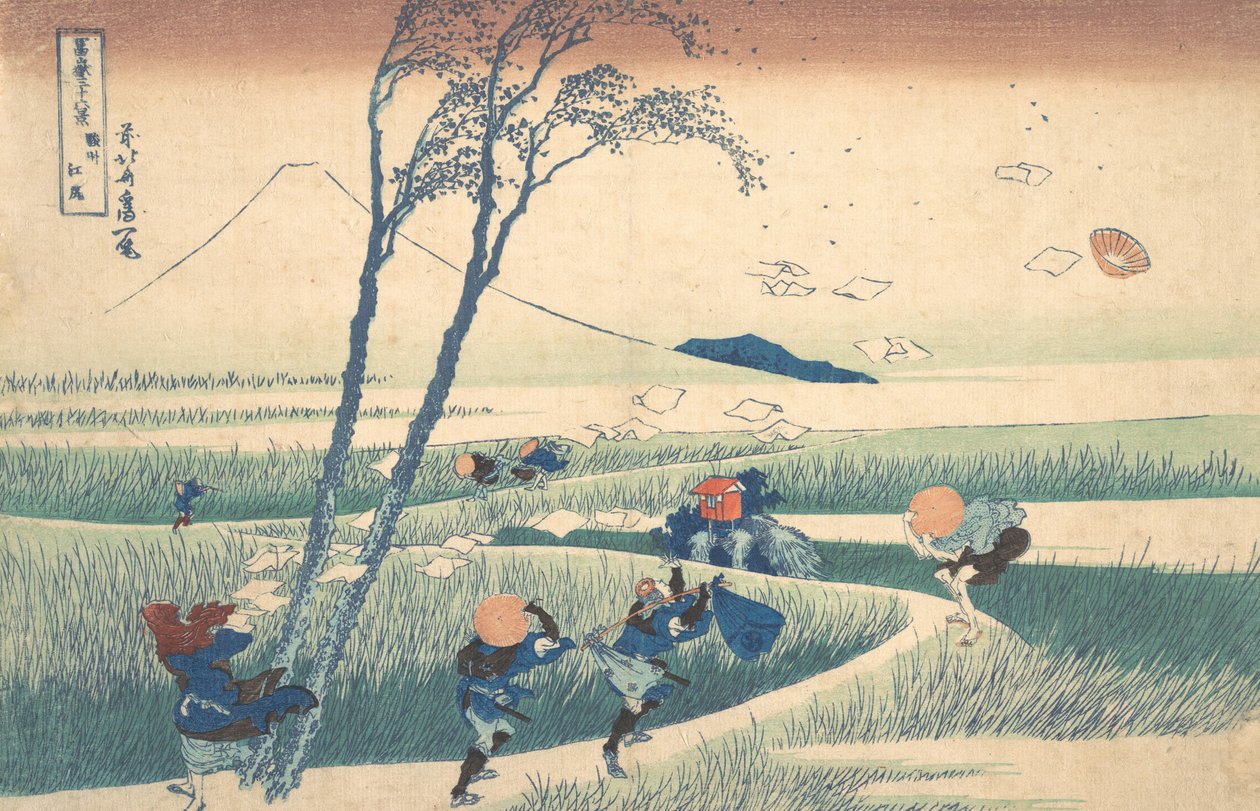 Ejiri nella provincia di Suruga Sunshu Ejiri, dalla serie Trentasei vedute del Monte da Katsushika Hokusai