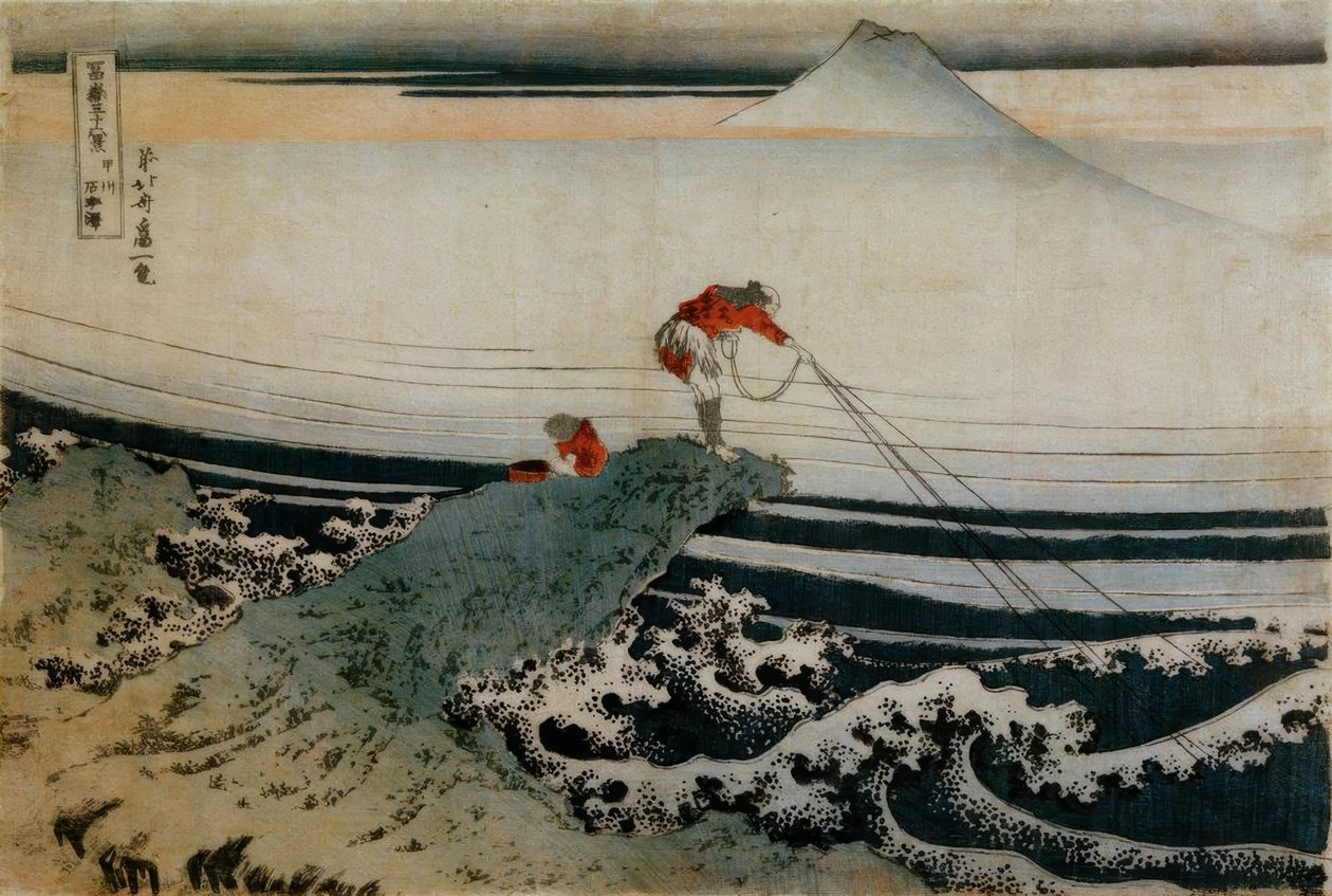 Pescatori a Kajikazawa da Katsushika Hokusai