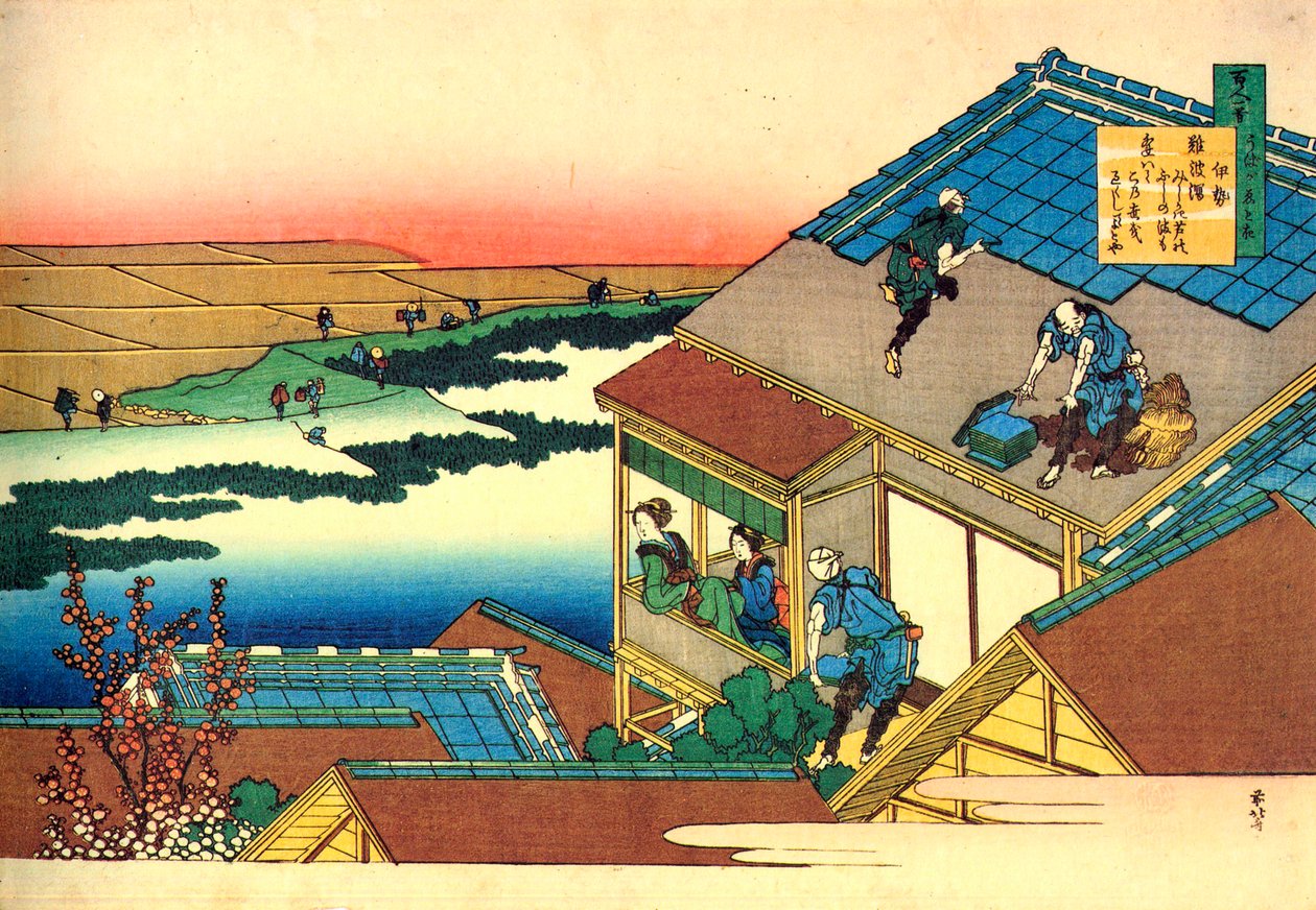 Dalla serie Cento poesie di cento poeti: Lady Ise, c1830 da Katsushika Hokusai