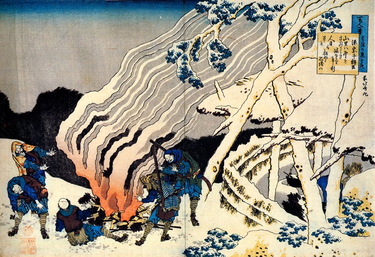 Dalla serie Cento poesie di cento poeti: Minamoto no Muneyuki, c1830 da Katsushika Hokusai