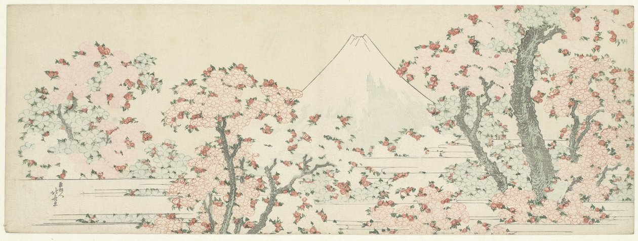 Fuji sopra i Fiori di Ciliegio, c.1800-1805 da Katsushika Hokusai