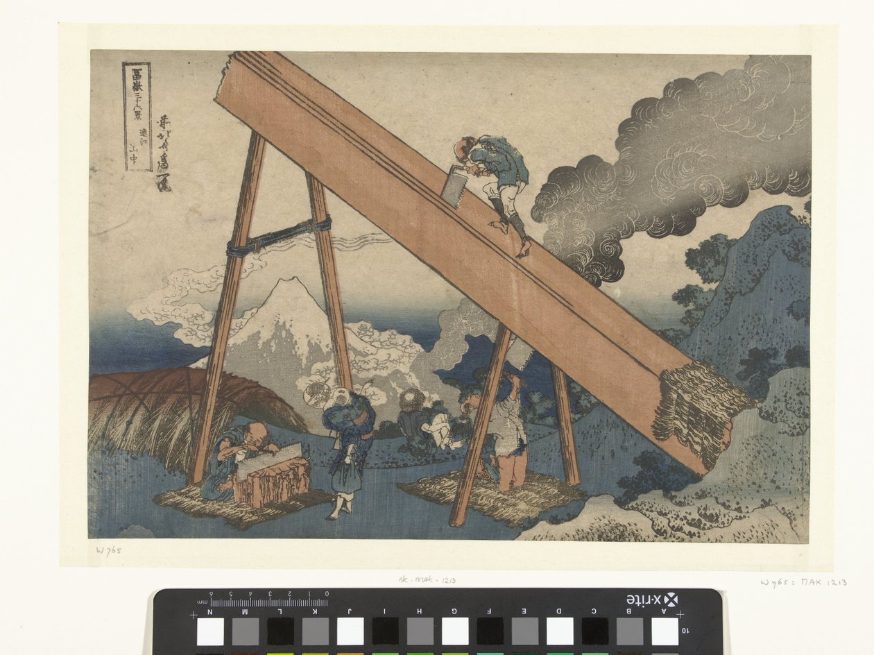Nelle montagne della provincia di Totomi da Katsushika Hokusai
