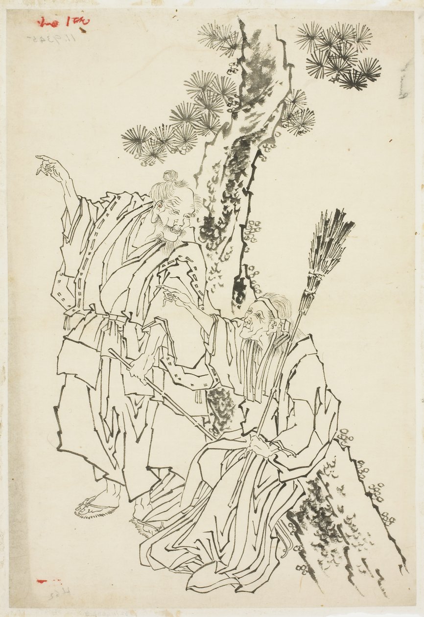 Jo e Uba; Tema di Takasago, ca. 1815-49 da Katsushika Hokusai
