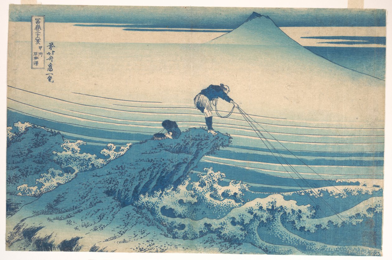 Kajikazawa nella provincia di Kai (Kōshū Kajikazawa), dalla serie “Le trentasei vedute del Monte Fuji” (Fugaku sanjūrokkei) da Katsushika Hokusai